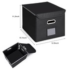  File Organizer Box With Lid  Large Hanging File Folder Organizer With Black