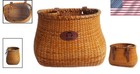Handmade Rattan Wicker Bike Basket With Cup Holder For Vintage Beach Cruisers