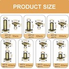 115sets Chicago Screws For Leather Rivet Kit M5 4 5 6 8 10 12 15 Bronze Brass   
