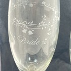 Vintage Champagne Flutes Bride And Groom Wedding Toast Glasses Floral Hearts