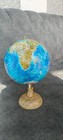 Antique Style World Globe 8    Brass Arc Wooden Base Educational Decor