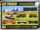 Like New  Maisto On Track 25 Piece Die Cast Metal Train Set  12144 Scale 1   131