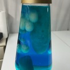 Vtg Lava Lite Starlight Gold Base Blue green Liquid Rare