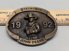 John Deere Belt Buckle Strong Box 1992 Limited Edition Vintage Guc