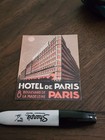 Vintage Art Deco Luggage Label Hotel De Paris 8 Boulevard La Madeleine - New