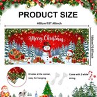 13x6ft Merry Christmas Snowman Garage Door Banner Cover Extra Large Red Christma