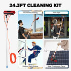 26ft Water Fed Brush For Window Solar Panel Cleaning Washing High-altitude Clean