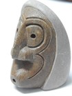 Stone Iroquois Indian Carved Mask Sculpture - False Face Whistler - Xlnt Cond