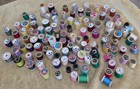 Wooden Thread Spools Lot  100    With Thread Sewing Craft