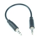 6inch 3 5mm Slim Mini-stereo Trs Male To Male Speaker audio Cable  Black