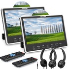 2 X 12  Ips Screen Slot-in Car Dvd Player Back Seat Monitor Tv Hdmi Usb headset