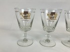 Vintage Brown Derby Steakery Beer Glasses Set Of 4 6 5  Tall Pre Owned