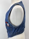 Vtg Disney Minnie Mouse Jean Vest Sz S m Women   s Blue Y2k Embroidered 