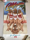 Vtg 1986   1987 Budweiser California Calendar Promo Poster Beer Man Cave P219b2a