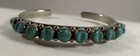 Vintage Navajo Sterling Silver Snake Eye Turquoise Cuff Bracelet Cecil Ashley