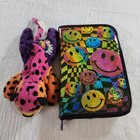 Vintage Lisa Frank Planner Glitter Smiley Fantastic Fashions W  Cheetah Beanie