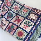 Lap Quilt Cranston Americana 40 X 66 Inches Flowers Chicken Heart Cow Handmade