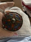 Antique   Vintage Kabyle Berber Enameled Hinged Cuff Bracelet   Trinket Box 