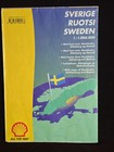 Vintage Shell Map Of Sverige Ruotsi Swedish  Folded Map