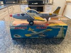 Rare Vintage Momoya Shoten Tin Friction Patrol Plane A-1026-s In Original Box