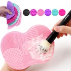 Makeup Brush Cleaner Pad Silicone Cosmetic Brush Cleaning Washing Mat 