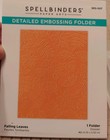 Spellbinders  falling Leaves  Detailed Embossing Folder A2 4 25 x5 5  New