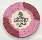 Bally   s Grand  2 50 Gaming Casino Chip Atlantic City New Jersey House 1986-1996