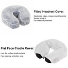 Disposable White Fitted Face Cradle Headrest Covers 75pcs Face Cradle Covers