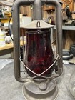 Antique vintage Embury 210 Supreme Lantern W  Red   Clear Globes Warsaw Ny Usa