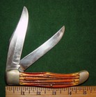 Vintage 1958-60  Queen Steel   39 Two Blade Pocket Knife - Winterbottom Bone