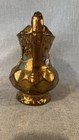 Antique English Copper Lusterware Pitcher  England 1840 Lustre  Hand Painted