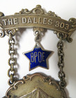 Antique Bpoe Order Of Elks Lodge Member Pin Badge Medal The Dalles Or  303