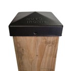 Nuvo Iron Pcp15blk 4 5  X 4 5  Eazy Pyramid Post Cap  Black  15  X 15 
