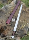 Hand Forged High Carbon Steel Viking Sword Battle Ready Medieval With Scabbard