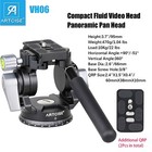Tripod Head Travel Camera Fluid Video Head Pan Head Lode 10kg 22 Lbs Dslr