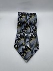 J Garcia Landscape Collection Silk Tie Abstract Gray Black Modern Art Wide