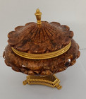 Vintage Antique Centerpiece Bowl Gilt Bronze Hinged