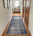Semi-antique Red Floral Oriental Rug Distressed Small Entryway Carpet 3x5 Ft