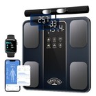 Smart Body Fat Scale W  Handle 8-electrode Full Body Composition Weight