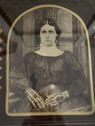 Antique Civil War Era Deep Well Walnut Frame W Studio Portrait Lady 8x10 Photo