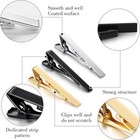 6pcs Tie Clips For Wedding Party Gift Men Elegant Metal Necktie Bar Pinch Clasp