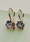 Ussr 14k 583 Solid Gold Earrings With Natural Alexandrites