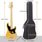 Gigkouki Bass Guitar Bag Gig Bag 0 35 Inch Backpack Padded Soft Case Padding    