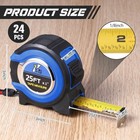 24 Pack 25 Ft Tape Measure With 1 8  Fractions Steel Retractable Measuring Tape