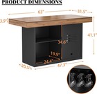 Bar Height Table With Fridge Space  41 1  H Counter Height Pub Tall Dining Table