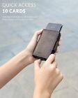 Credit Card Holder Rfid Blocking Leather Automatic Pop Up Wallet Slim