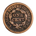 Decent Circulated 1851 Braided Hair Large Cent  vg Darkened Field Neat Looking 