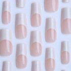Long Square Press On Nails  French Tip Fake Nails Full Cover False Nails