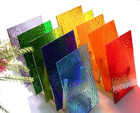 10 Sheets Bright Variety Transparent Textured Stained Glass Sheets Pack  4 X    