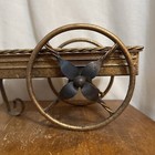Vintage Cast Iron Flower Cart Wagon Planter Box Garden Decor 10 x5  Centerpiece